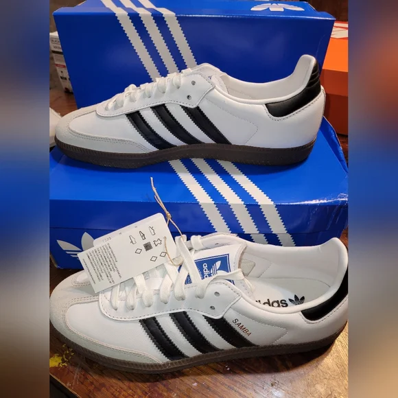 Adidas Samba OG W ig9030 Leather White, Black, Gum Sneakers Size 10 Or 11 Womens - Picture 7 of 8